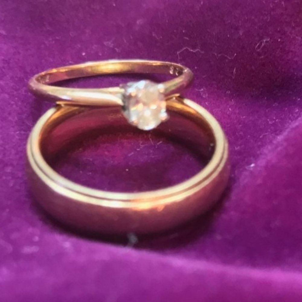Engagement Ring and Wedding Band set
